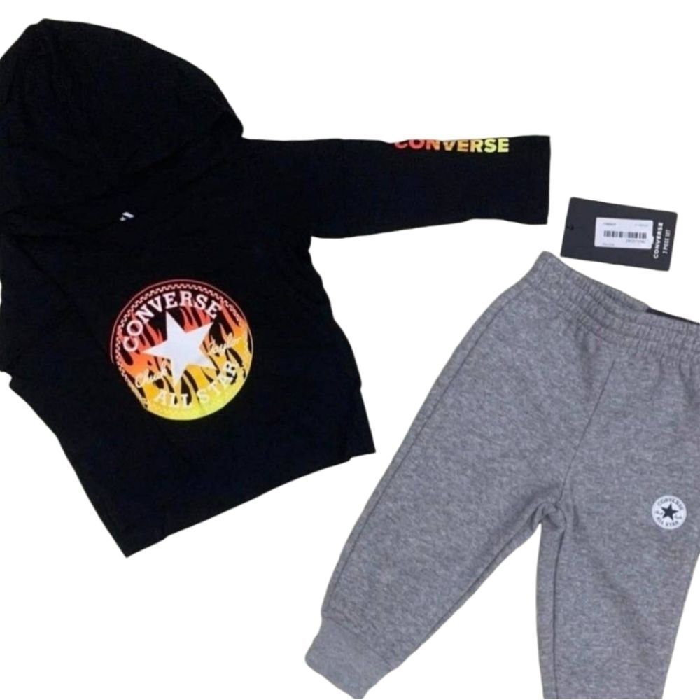 Converse 2-PC Logo Sleeve Hoodie & Sweatpants